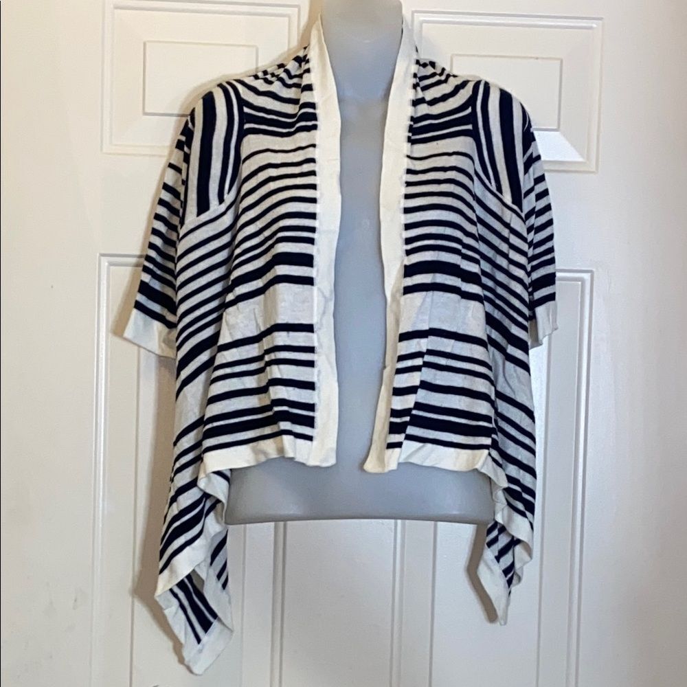 2x$30 Forever 21 Black And Cream Striped Cardigan